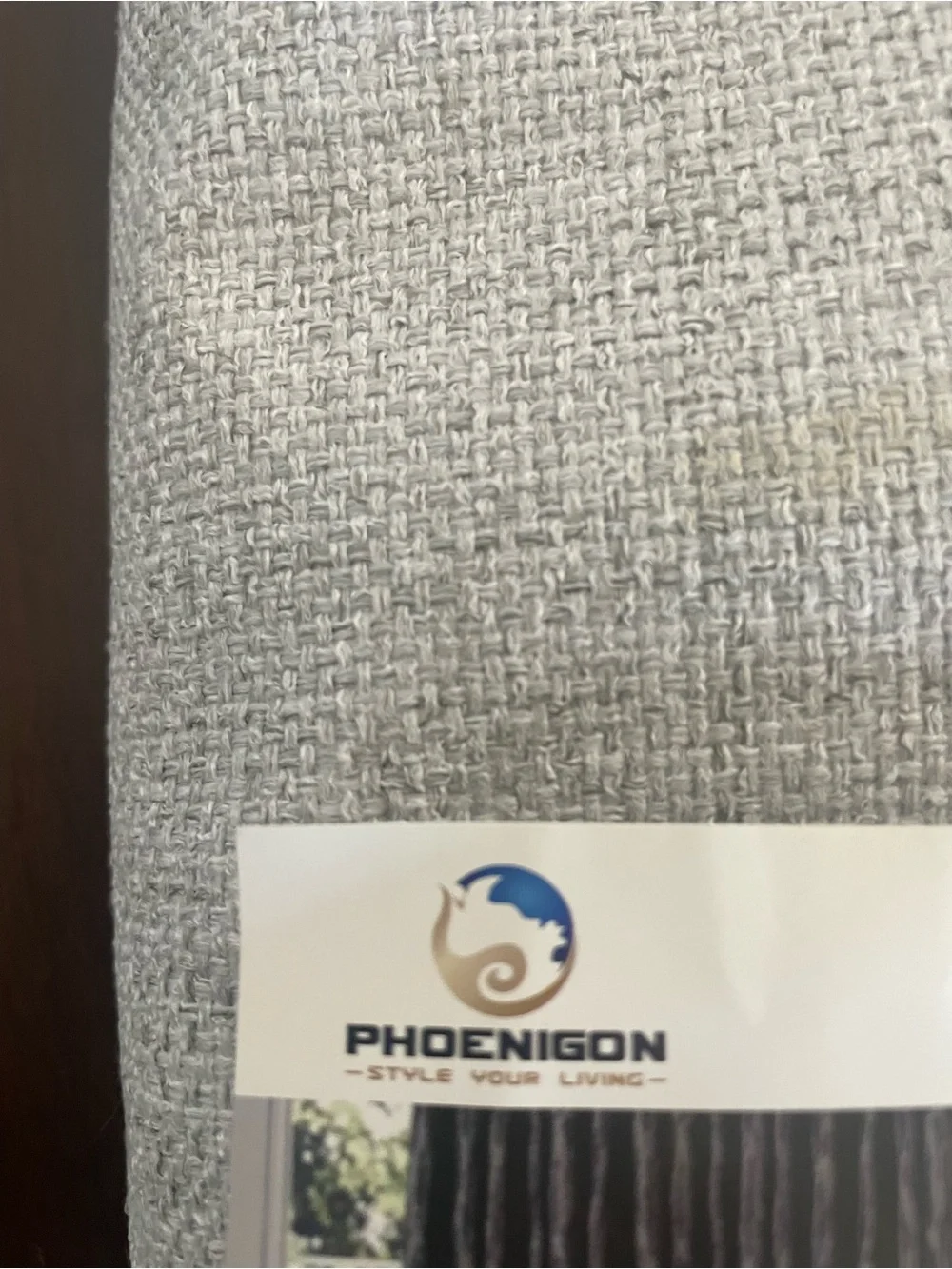 Light Gray Textured Curtain Panel